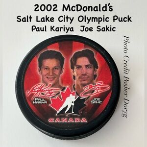 2002 McDonald's Red and Black Promotional Hockey Puck